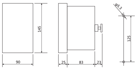 DZ-413中間繼電器外形以及開(kāi)孔尺寸